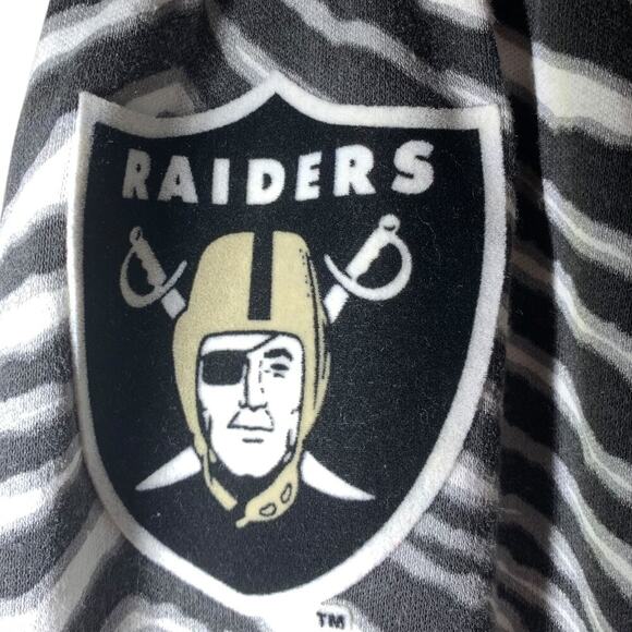 Vintage 90s Zubaz Zebra Print NFL Oakland Raiders Unisex -Pink Label-Size XL - Picture 7 of 9
